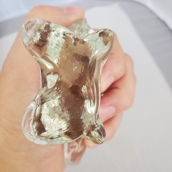 Elephant Clear Glass Standing Trunk Up - Picture 7 of 9